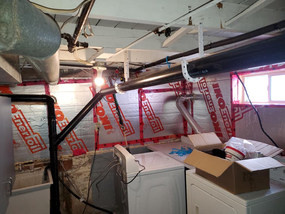 Basement furnace and ductwork installation